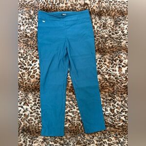Jones New York Teal tapered-Leg Pull-On Pants - 14